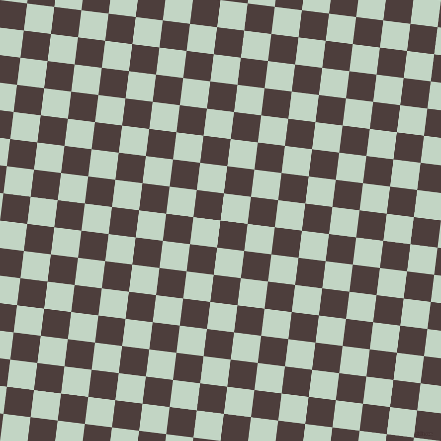83/173 degree angle diagonal checkered chequered squares checker pattern checkers background, 55 pixel squares size, , Crater Brown and Sea Mist checkers chequered checkered squares seamless tileable