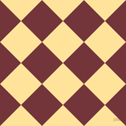 45/135 degree angle diagonal checkered chequered squares checker pattern checkers background, 97 pixel square size, , Cream Brulee and Merlot checkers chequered checkered squares seamless tileable