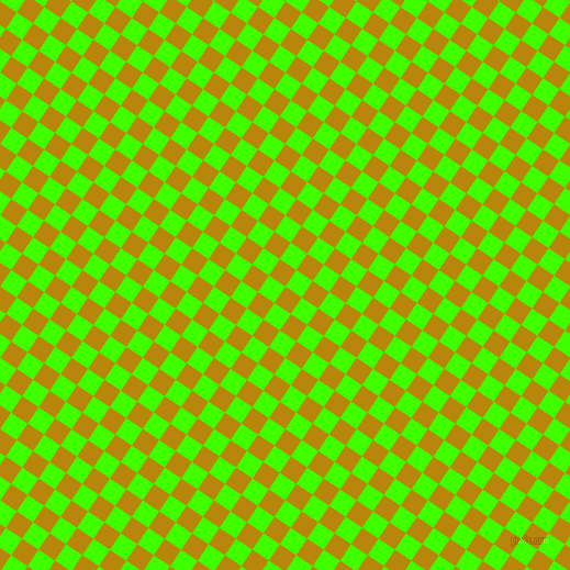 56/146 degree angle diagonal checkered chequered squares checker pattern checkers background, 18 pixel square size, , Dark Goldenrod and Harlequin checkers chequered checkered squares seamless tileable