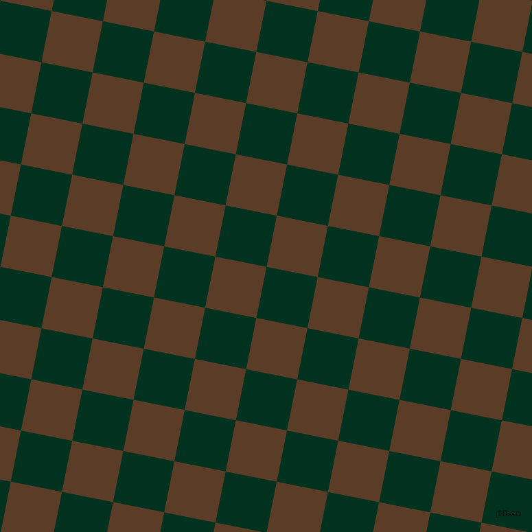 79/169 degree angle diagonal checkered chequered squares checker pattern checkers background, 76 pixel square size, , Dark Green and Bracken checkers chequered checkered squares seamless tileable