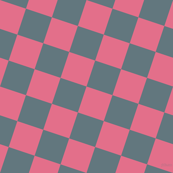 72/162 degree angle diagonal checkered chequered squares checker pattern checkers background, 89 pixel square size, Deep Blush and Blue Bayoux checkers chequered checkered squares seamless tileable