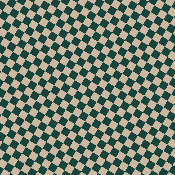 59/149 degree angle diagonal checkered chequered squares checker pattern checkers background, 25 pixel square size, , Deep Teal and Grain Brown checkers chequered checkered squares seamless tileable