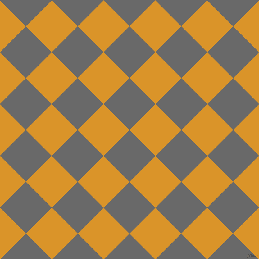 45/135 degree angle diagonal checkered chequered squares checker pattern checkers background, 118 pixel squares size, , Dim Gray and Buttercup checkers chequered checkered squares seamless tileable