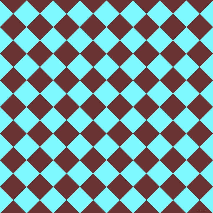45/135 degree angle diagonal checkered chequered squares checker pattern checkers background, 64 pixel square size, , Electric Blue and Persian Plum checkers chequered checkered squares seamless tileable