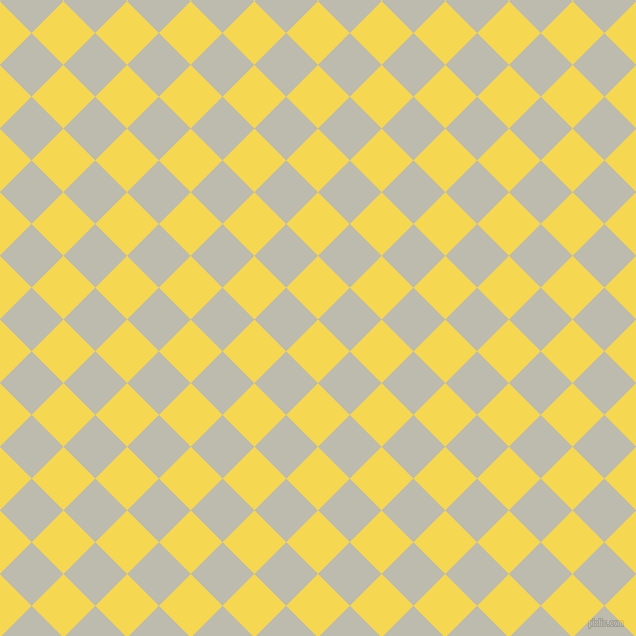 45/135 degree angle diagonal checkered chequered squares checker pattern checkers background, 45 pixel square size, , Energy Yellow and Grey Nickel checkers chequered checkered squares seamless tileable