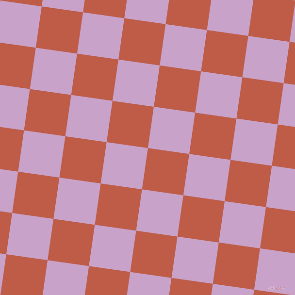 82/172 degree angle diagonal checkered chequered squares checker pattern checkers background, 86 pixel square size, , Flame Pea and Lilac checkers chequered checkered squares seamless tileable