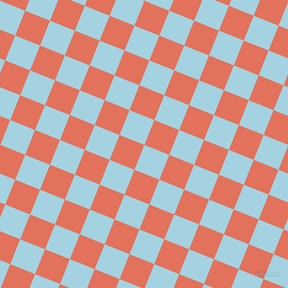 68/158 degree angle diagonal checkered chequered squares checker pattern checkers background, 38 pixel square size, , French Pass and Terra Cotta checkers chequered checkered squares seamless tileable