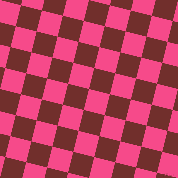 76/166 degree angle diagonal checkered chequered squares checker pattern checkers background, 72 pixel squares size, , French Rose and Auburn checkers chequered checkered squares seamless tileable