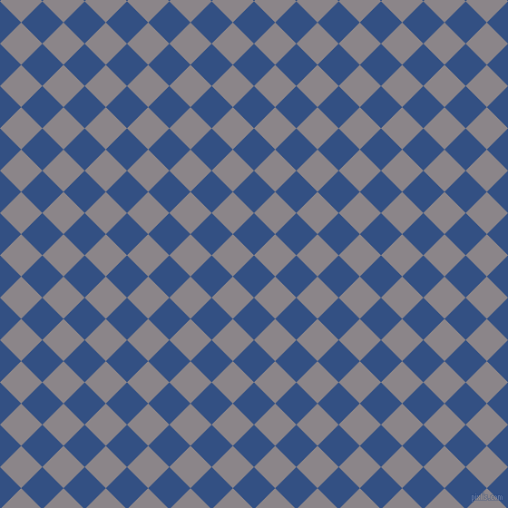 45/135 degree angle diagonal checkered chequered squares checker pattern checkers background, 33 pixel square size, , Fun Blue and Taupe Grey checkers chequered checkered squares seamless tileable