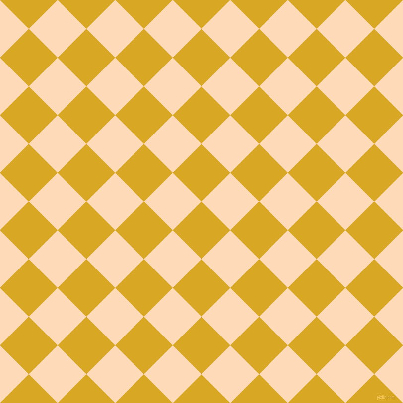 45/135 degree angle diagonal checkered chequered squares checker pattern checkers background, 82 pixel square size, , Galliano and Peach Puff checkers chequered checkered squares seamless tileable