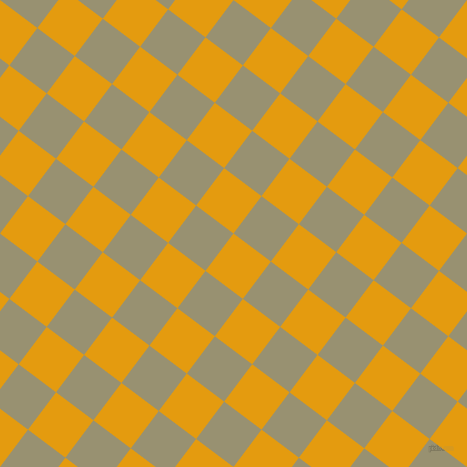 53/143 degree angle diagonal checkered chequered squares checker pattern checkers background, 67 pixel squares size, , Gamboge and Gurkha checkers chequered checkered squares seamless tileable