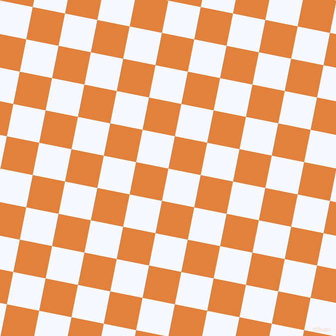 79/169 degree angle diagonal checkered chequered squares checker pattern checkers background, 66 pixel square size, , Ghost White and Tree Poppy checkers chequered checkered squares seamless tileable