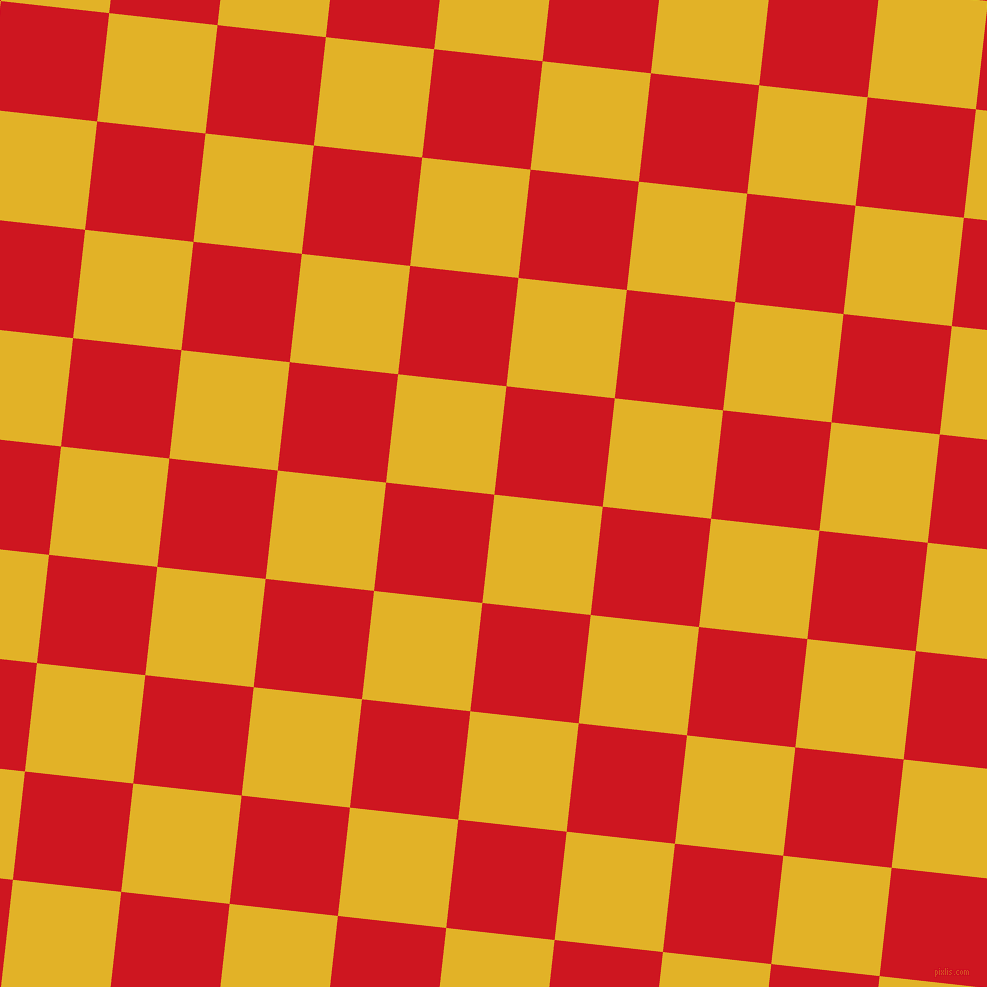 84/174 degree angle diagonal checkered chequered squares checker pattern checkers background, 109 pixel square size, , Gold Tips and Fire Engine Red checkers chequered checkered squares seamless tileable