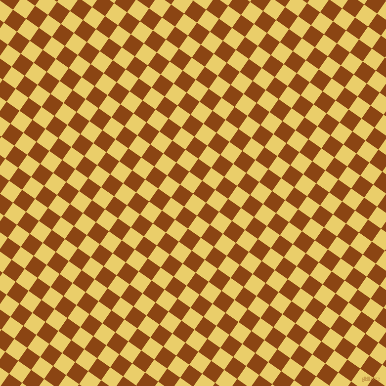 55/145 degree angle diagonal checkered chequered squares checker pattern checkers background, 32 pixel square size, , Golden Sand and Saddle Brown checkers chequered checkered squares seamless tileable