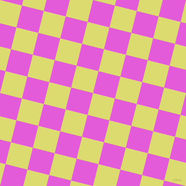 76/166 degree angle diagonal checkered chequered squares checker pattern checkers background, 93 pixel square size, , Goldenrod and Free Speech Magenta checkers chequered checkered squares seamless tileable