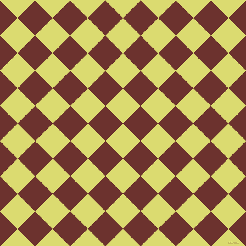 45/135 degree angle diagonal checkered chequered squares checker pattern checkers background, 79 pixel square size, , Goldenrod and Kenyan Copper checkers chequered checkered squares seamless tileable