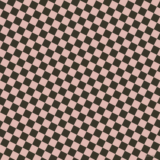63/153 degree angle diagonal checkered chequered squares checker pattern checkers background, 25 pixel squares size, , Graphite and Cavern Pink checkers chequered checkered squares seamless tileable