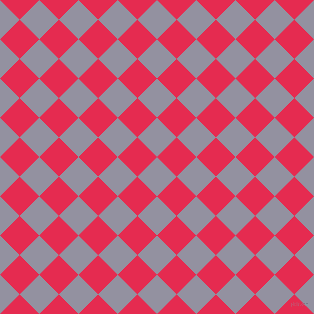 45/135 degree angle diagonal checkered chequered squares checker pattern checkers background, 57 pixel squares size, , Grey Suit and Amaranth checkers chequered checkered squares seamless tileable