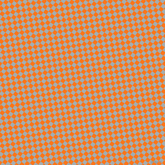 54/144 degree angle diagonal checkered chequered squares checker pattern checkers background, 13 pixel squares size, , Gull Grey and Pumpkin checkers chequered checkered squares seamless tileable