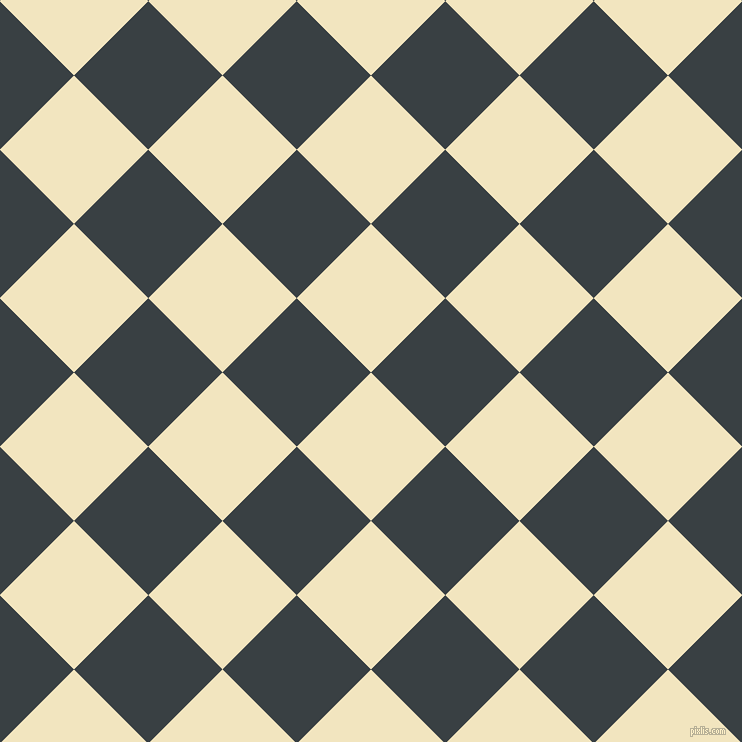 45/135 degree angle diagonal checkered chequered squares checker pattern checkers background, 105 pixel square size, , Half Colonial White and Charade checkers chequered checkered squares seamless tileable