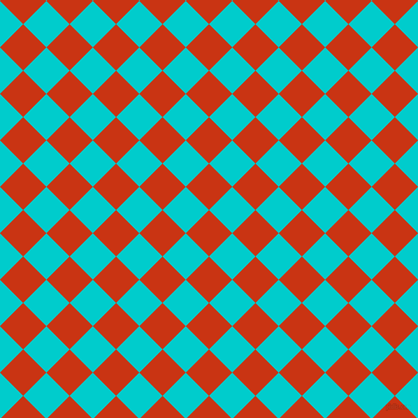 45/135 degree angle diagonal checkered chequered squares checker pattern checkers background, 47 pixel square size, , Harley Davidson Orange and Robin