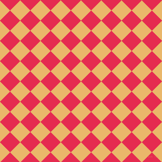 45/135 degree angle diagonal checkered chequered squares checker pattern checkers background, 49 pixel squares size, , Harvest Gold and Amaranth checkers chequered checkered squares seamless tileable