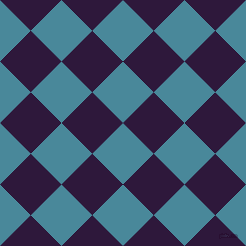 45/135 degree angle diagonal checkered chequered squares checker pattern checkers background, 85 pixel squares size, , Hippie Blue and Blackcurrant checkers chequered checkered squares seamless tileable