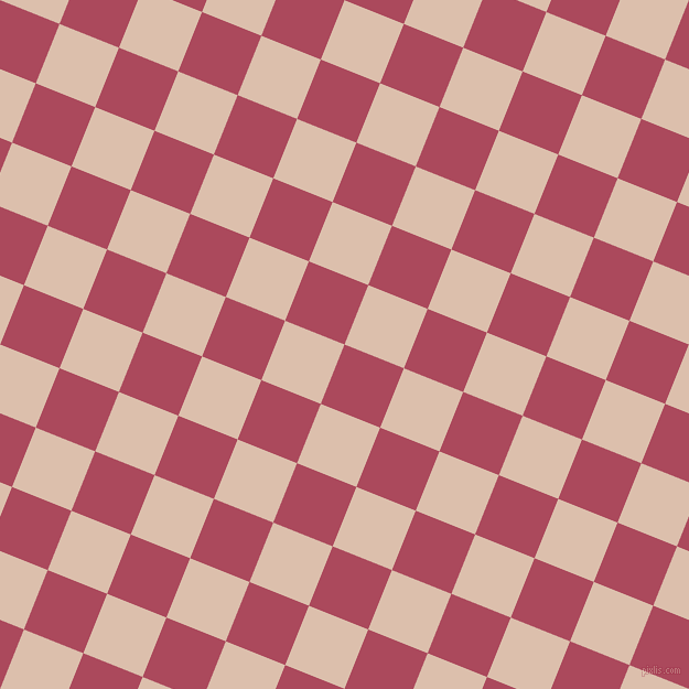 68/158 degree angle diagonal checkered chequered squares checker pattern checkers background, 58 pixel square size, Hippie Pink and Just Right checkers chequered checkered squares seamless tileable
