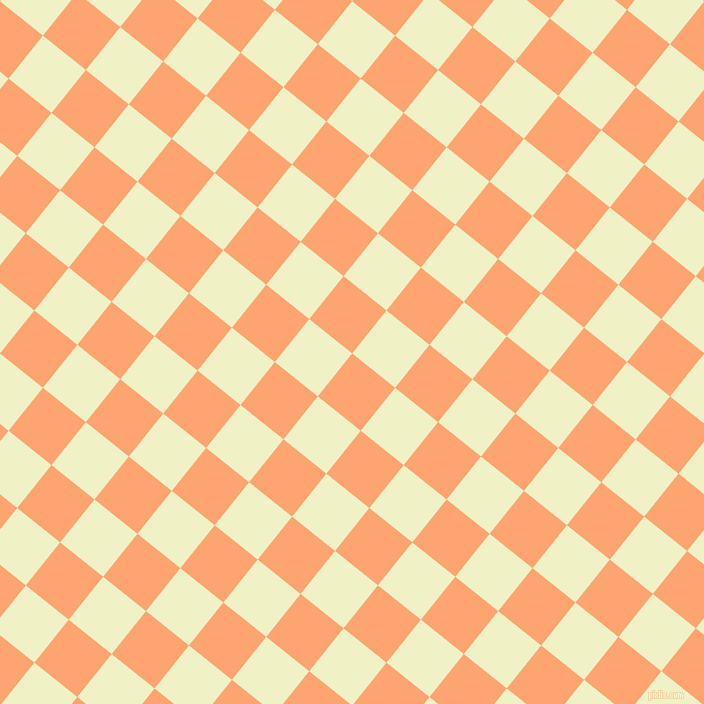51/141 degree angle diagonal checkered chequered squares checker pattern checkers background, 55 pixel squares size, , Hit Pink and Spring Sun checkers chequered checkered squares seamless tileable