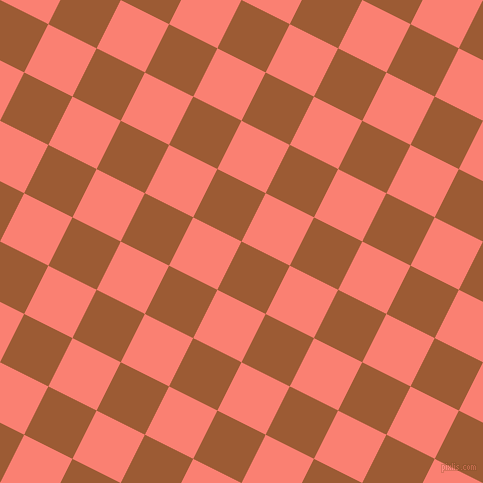 63/153 degree angle diagonal checkered chequered squares checker pattern checkers background, 54 pixel square size, , Indochine and Salmon checkers chequered checkered squares seamless tileable