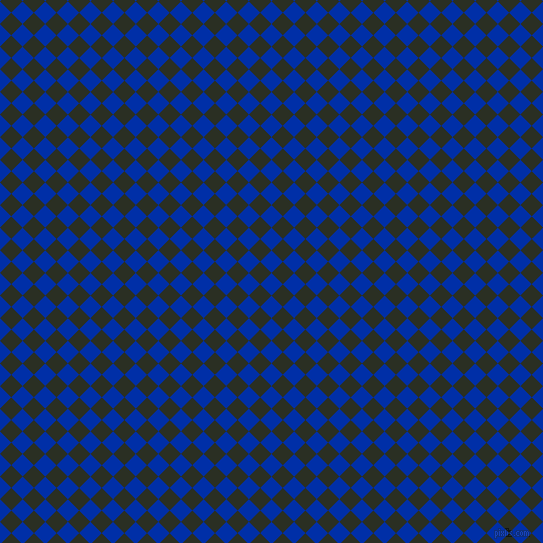 45/135 degree angle diagonal checkered chequered squares checker pattern checkers background, 16 pixel square size, International Klein Blue and Pine Tree checkers chequered checkered squares seamless tileable