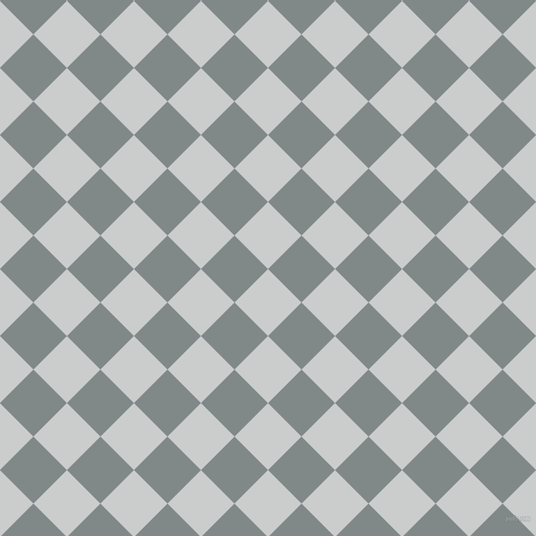 45/135 degree angle diagonal checkered chequered squares checker pattern checkers background, 68 pixel square size, , Iron and Oslo Grey checkers chequered checkered squares seamless tileable