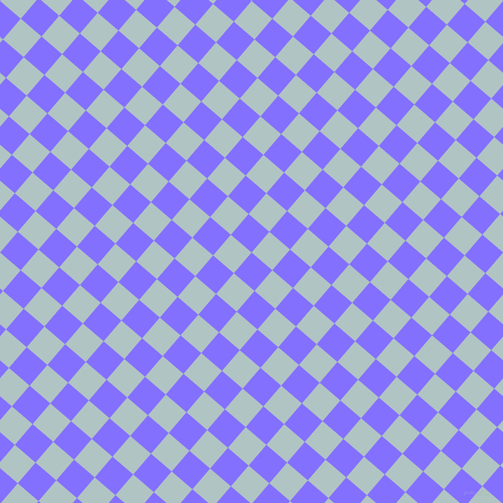 49/139 degree angle diagonal checkered chequered squares checker pattern checkers background, 39 pixel squares size, , Light Slate Blue and Jungle Mist checkers chequered checkered squares seamless tileable