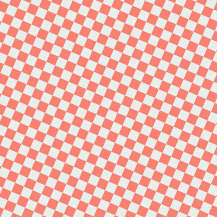 67/157 degree angle diagonal checkered chequered squares checker pattern checkers background, 19 pixel square size, , Lily White and Salmon checkers chequered checkered squares seamless tileable