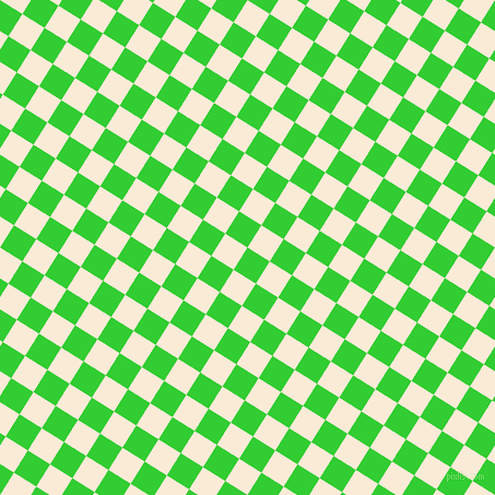 58/148 degree angle diagonal checkered chequered squares checker pattern checkers background, 24 pixel squares size, , Lime Green and Antique White checkers chequered checkered squares seamless tileable