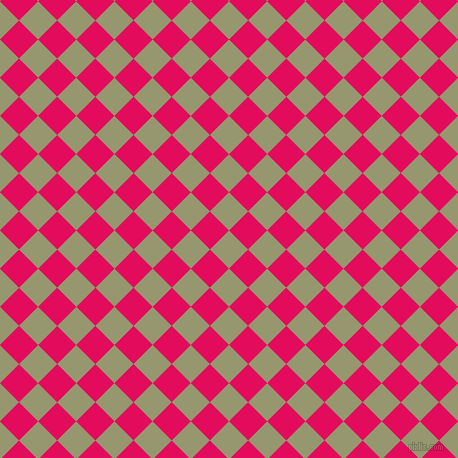 45/135 degree angle diagonal checkered chequered squares checker pattern checkers background, 27 pixel square size, , Malachite Green and Razzmatazz checkers chequered checkered squares seamless tileable