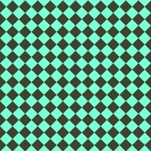 45/135 degree angle diagonal checkered chequered squares checker pattern checkers background, 30 pixel square size, , Mallard and Aquamarine checkers chequered checkered squares seamless tileable