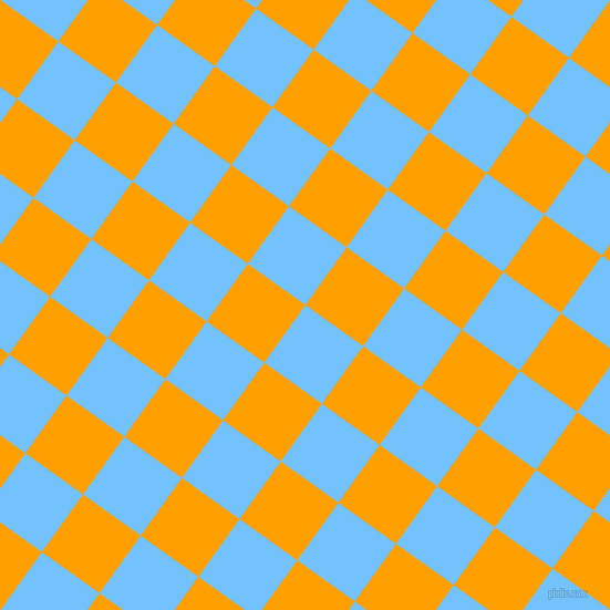 Maya Blue And Orange Peel Checkers Chequered Checkered Squares