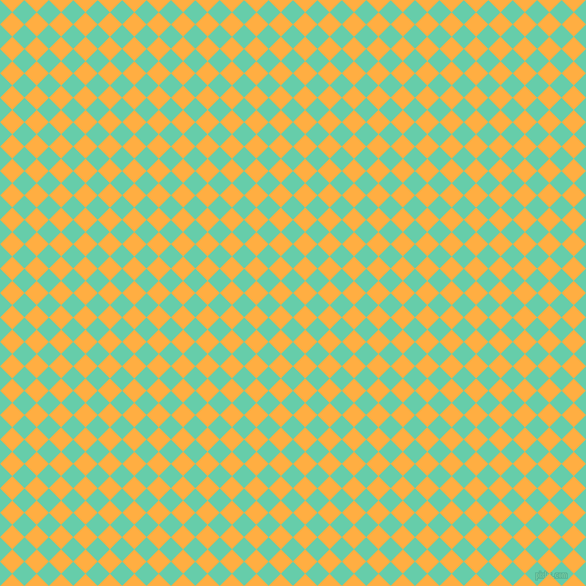45/135 degree angle diagonal checkered chequered squares checker pattern checkers background, 19 pixel square size, , Medium Aquamarine and Yellow Orange checkers chequered checkered squares seamless tileable