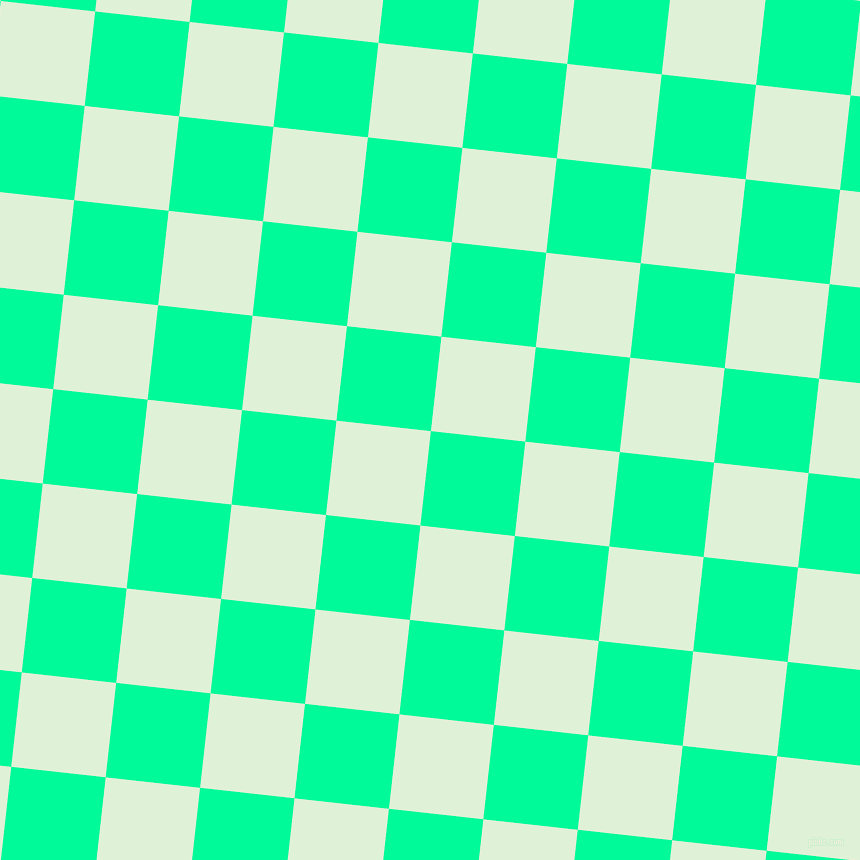 84/174 degree angle diagonal checkered chequered squares checker pattern checkers background, 95 pixel square size, , Medium Spring Green and Hint Of Green checkers chequered checkered squares seamless tileable