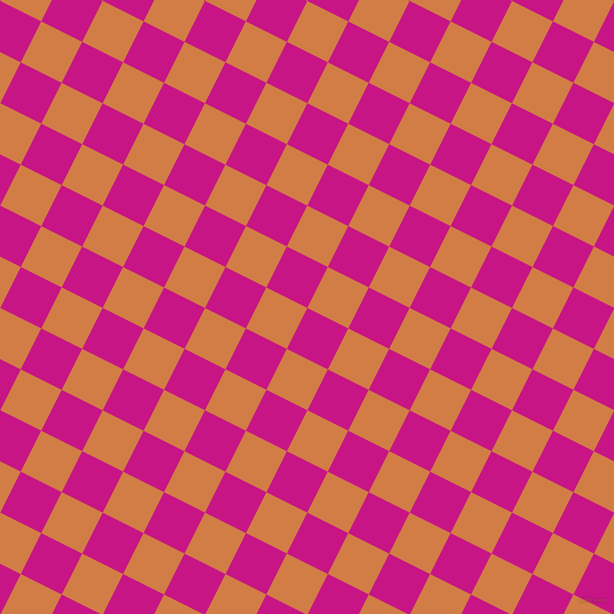 63/153 degree angle diagonal checkered chequered squares checker pattern checkers background, 65 pixel squares size, Medium Violet Red and Raw Sienna checkers chequered checkered squares seamless tileable