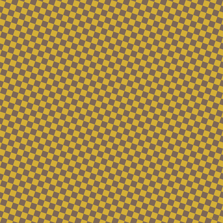 72/162 degree angle diagonal checkered chequered squares checker pattern checkers background, 19 pixel square size, , Metallic Gold and Roman Coffee checkers chequered checkered squares seamless tileable