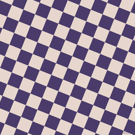 68/158 degree angle diagonal checkered chequered squares checker pattern checkers background, 43 pixel square size, , Meteorite and Dawn Pink checkers chequered checkered squares seamless tileable