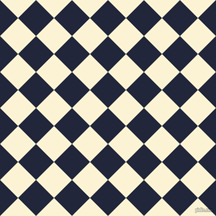 45/135 degree angle diagonal checkered chequered squares checker pattern checkers background, 51 pixel squares size, , Midnight Express and China Ivory checkers chequered checkered squares seamless tileable