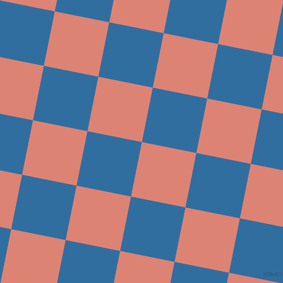 79/169 degree angle diagonal checkered chequered squares checker pattern checkers background, 114 pixel square size, New York Pink and Lochmara checkers chequered checkered squares seamless tileable