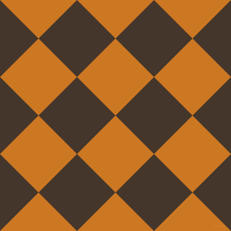 45/135 degree angle diagonal checkered chequered squares checker pattern checkers background, 181 pixel squares size, , Ochre and Dark Rum checkers chequered checkered squares seamless tileable