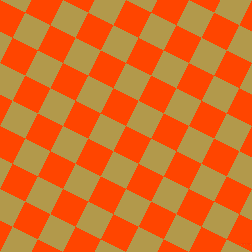 63/153 degree angle diagonal checkered chequered squares checker pattern checkers background, 98 pixel square size, , Orange Red and Husk checkers chequered checkered squares seamless tileable