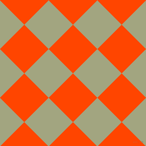 45/135 degree angle diagonal checkered chequered squares checker pattern checkers background, 121 pixel squares size, , Orange Red and Locust checkers chequered checkered squares seamless tileable