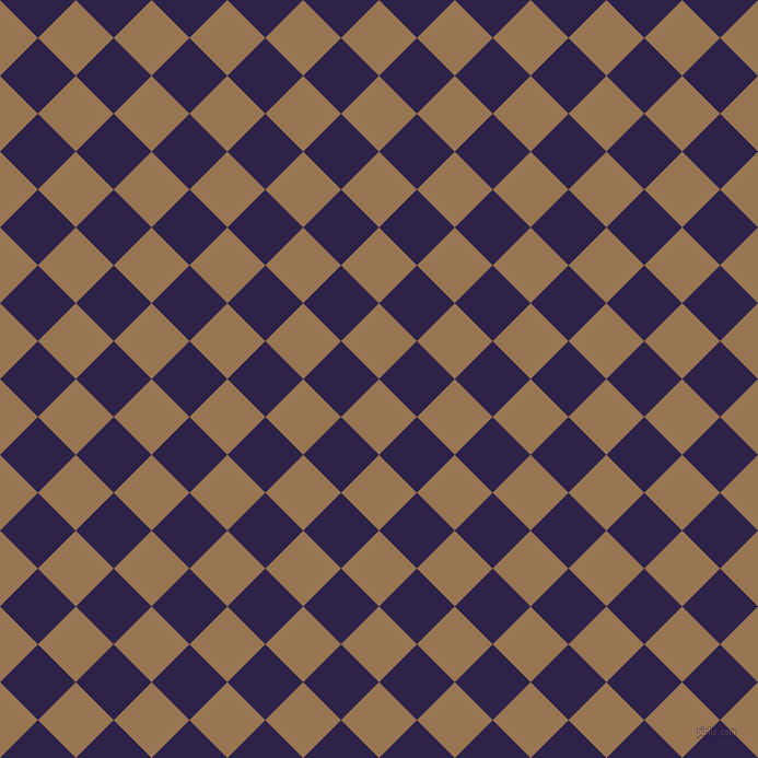 45/135 degree angle diagonal checkered chequered squares checker pattern checkers background, 49 pixel square size, , Pale Brown and Violent Violet checkers chequered checkered squares seamless tileable