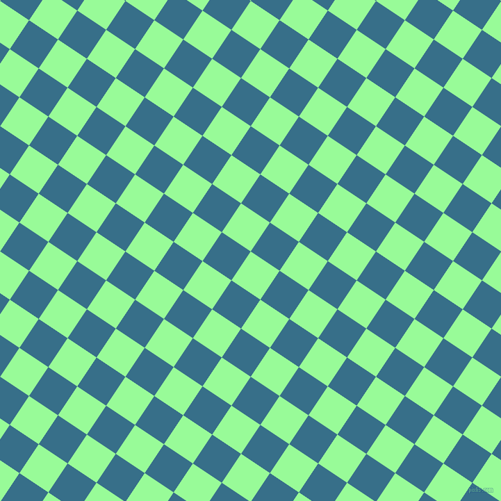 56/146 degree angle diagonal checkered chequered squares checker pattern checkers background, 50 pixel squares size, , Pale Green and Astral checkers chequered checkered squares seamless tileable